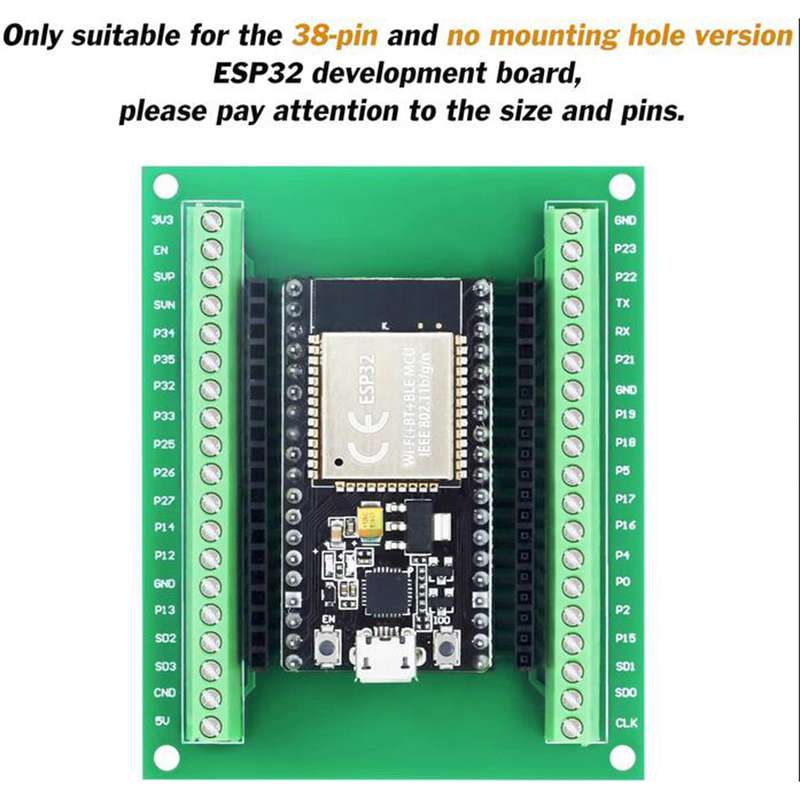 ESP32 NodeMCU-32S monté sur l’expansion board